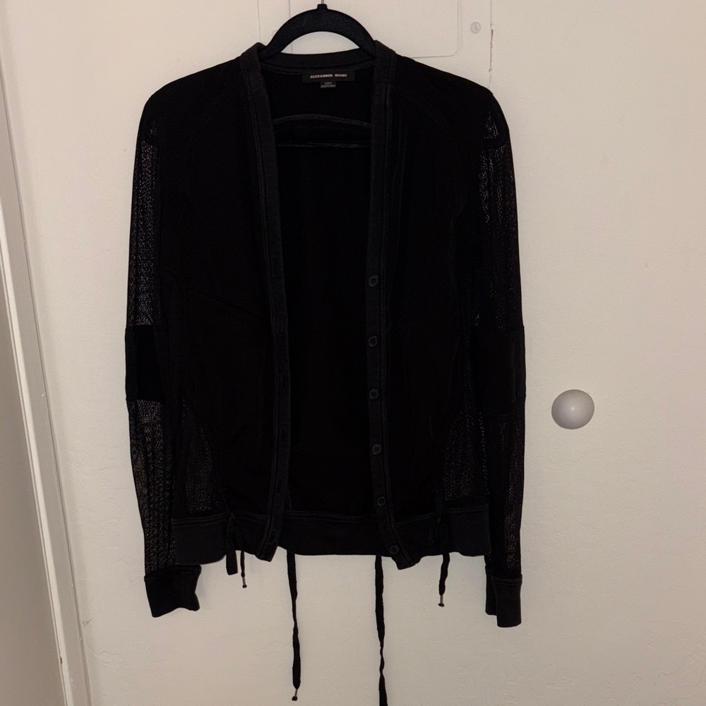 Alexander Wang Black Open-Front Cardigan